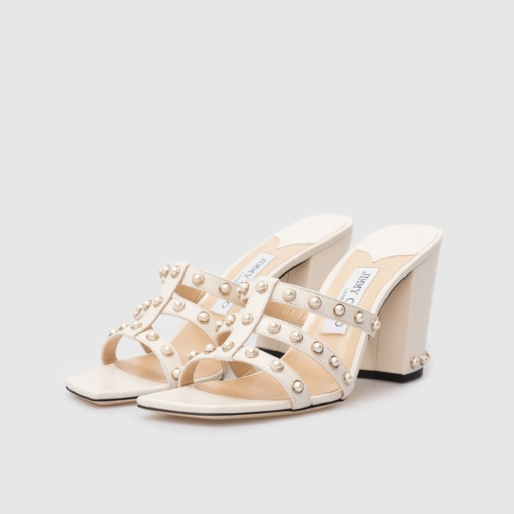 Jimmy Choo 85 Hazel Embellished Mules